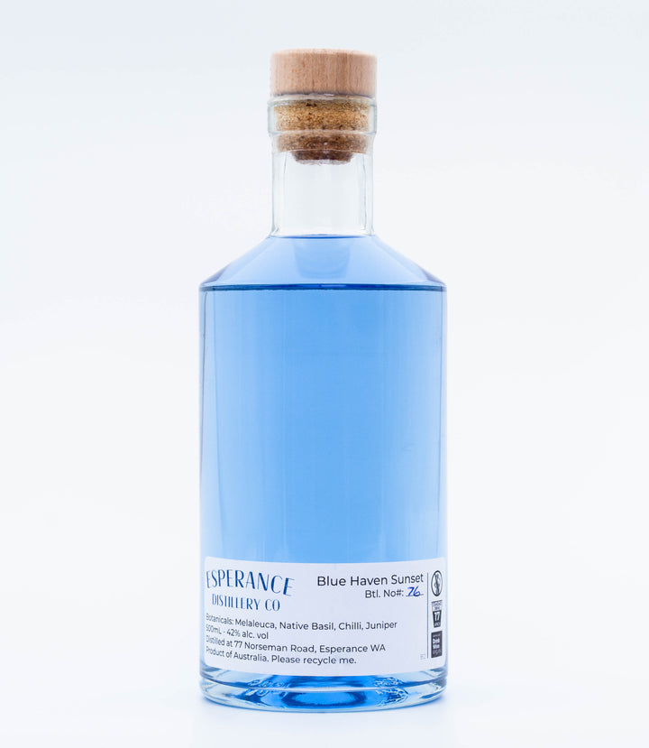 Picture of a bottle of Blue Haven Sunset Gin